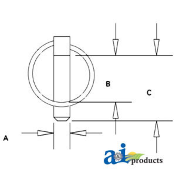 A & I Products Lynch Pin, w/ Chain .187" (5 pk) 6" x4" x2" A-PN101C